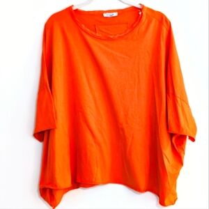 Banana Blue Oversized Cotton Jersey Top – Orange – NWOT